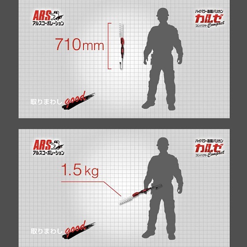 電動バリカン・ハイパワー造園バリカンカルゼコンパクトのPR画像